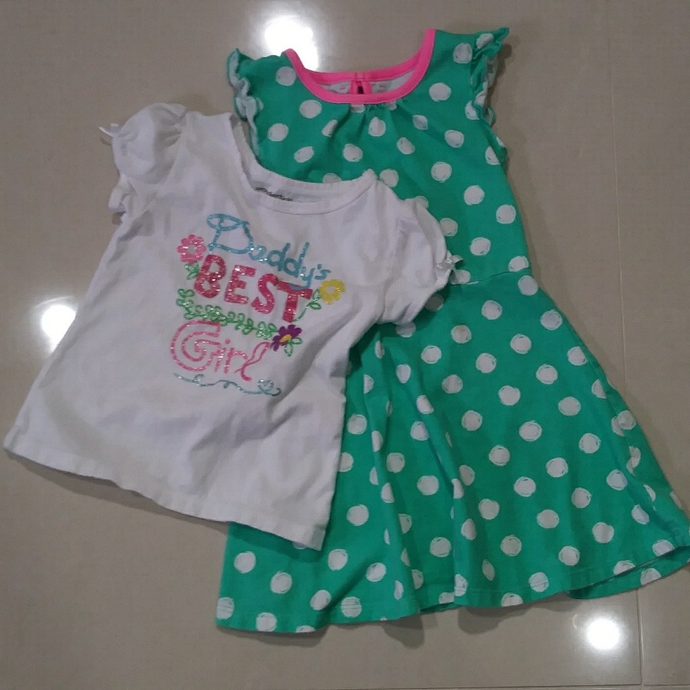 Lot of 2, Girl's Sz 3T, Dress and Shirt